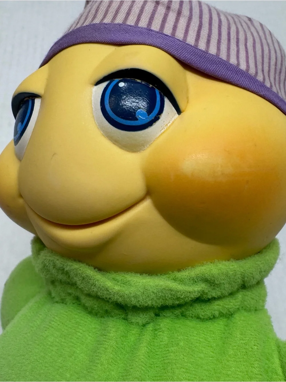 Vintage Hasbro Glo Worm Gloworm Plush Light Up Toy Works Playskool
